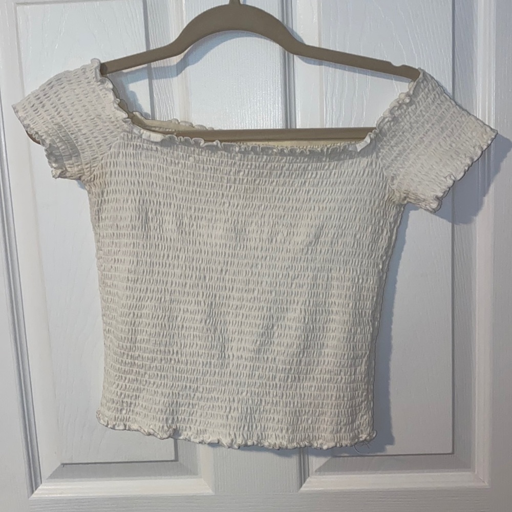 Hollister Off the Shoulder Cropped Shirt